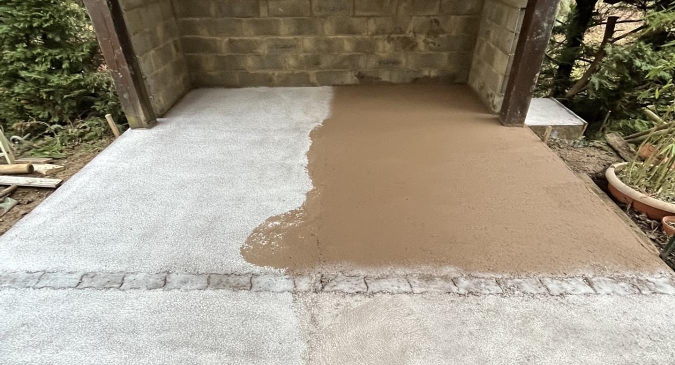 Création de sol en béton désactivé